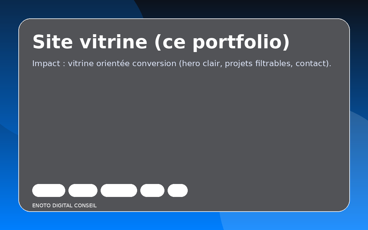 Aperçu du projet Site vitrine (ce portfolio)